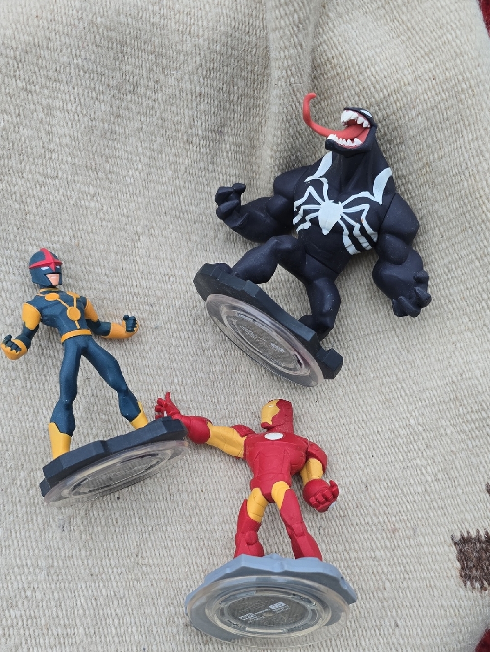 Disney Infinity Figures  Nova - Iron Man + Venom  MARVEL LOT OF 3 Video Game 2.0
